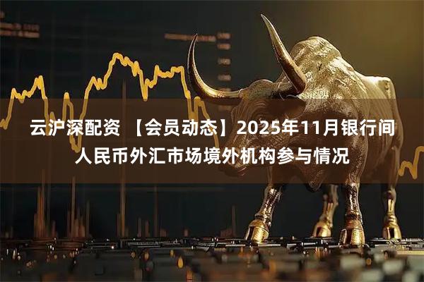云沪深配资 【会员动态】2025年11月银行间人民币外汇市场境外机构参与情况